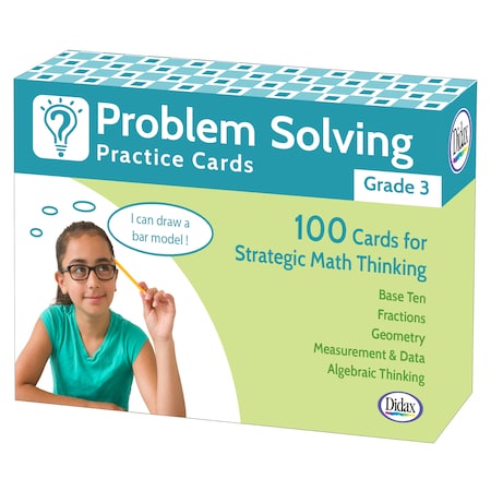 Didax Problem Solving Practice Cards, Grade 3 211279